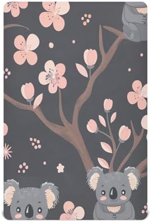 Wajiw Koala Crib Sheets Soft Breathable Fitted Sheets 28x52In 1