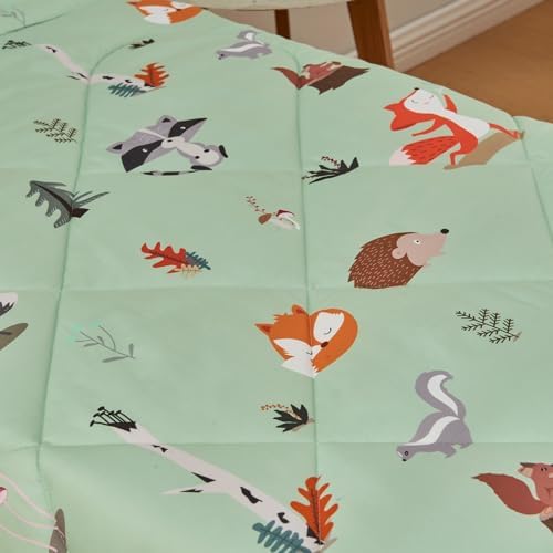beeweed 4 Pieces Woodland Animal Toddler Bedding Set 1