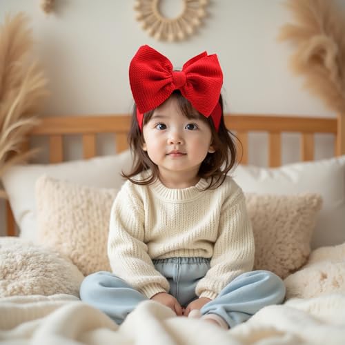 Baby Girl Bows Wide Headband Newborn Hairband Gift Red Blue