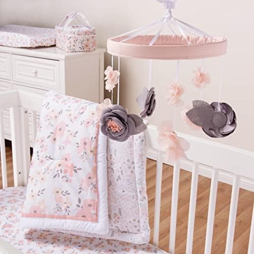 Trend Lab Blush Floral Crib Bedding Set