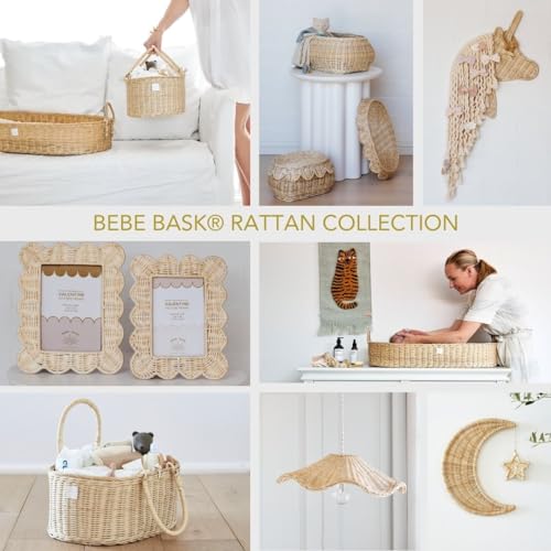 BEBE BASK Unicorn Boho Rattan Hair Bow Holder