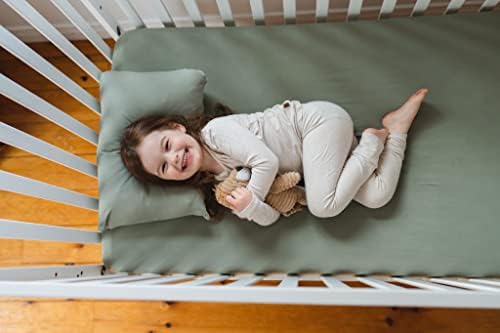 Pobibaby 2 Pack Toddler Pillowcase - Ultra Soft Jersey Knit Sage Green
