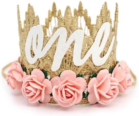 Handcrafted Flower Crown for Baby Girl 1st Birthday