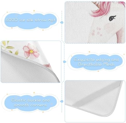 Cooling Cartoon Unicorns Baby Crib Mattress Pad