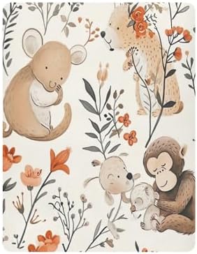 Wajiw Forest Animals Crib Sheet for Standard and Toddler Mattresses