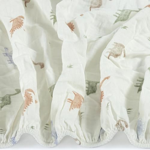 Dreamology 100 Cotton Dino Crib Sheet 28x52