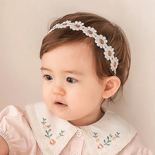 ICKEYOU Baby Girls Daisy Flower Crown Headband