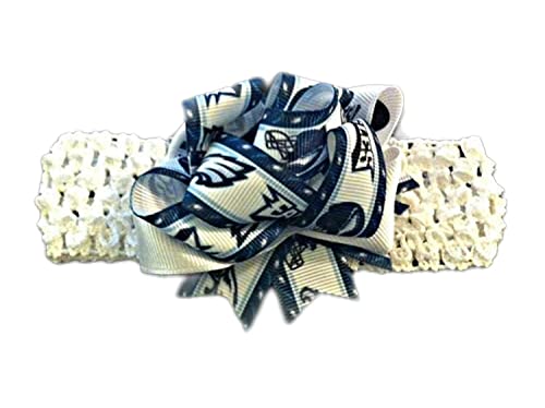 Handmade Eagles Baby Girl Sports Bow Headband