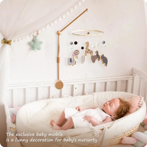 NICEMER Wild Animal Baby Mobile for Crib