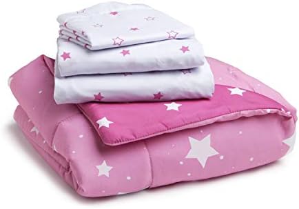 Delta Children Toddler Bedding Set Pink 4-Piece Reversible