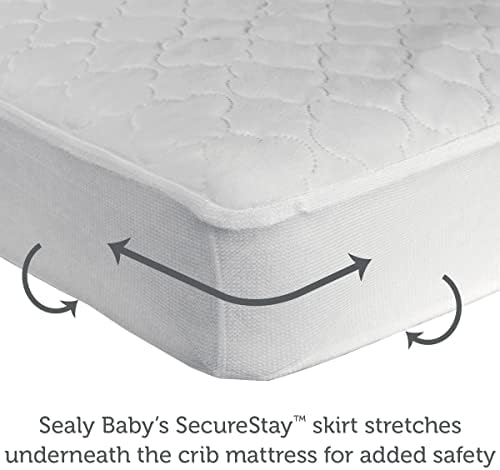 Sealy Baby Waterproof Crib Mattress Protector Pad - 52 x 28 White
