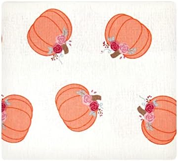 Hudson Baby Unisex Cotton Flannel Receiving Blanket Pumpkin Design One Size