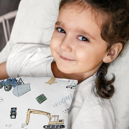 Sweet Jojo Designs Construction Truck Baby Pillow 12x8 in