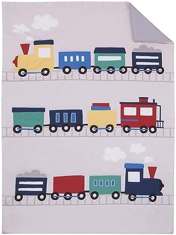 Everything Kids Choo Choo Train 4 Piece Toddler Bed Set