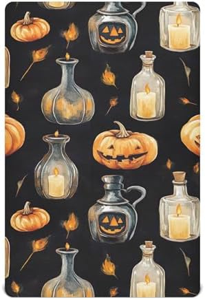 Qilmy Halloween Crib Sheet for Baby Soft and Breathable