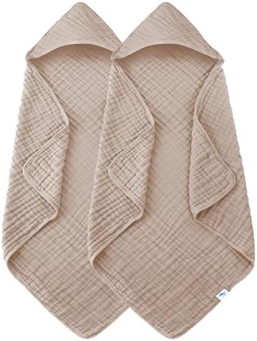 SWEET DOLPHIN Hooded Baby Towel - 2 Pack Brown