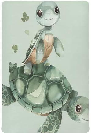 Wajiw Turtle Crib Sheets for Soft and Breathable Sleep 1
