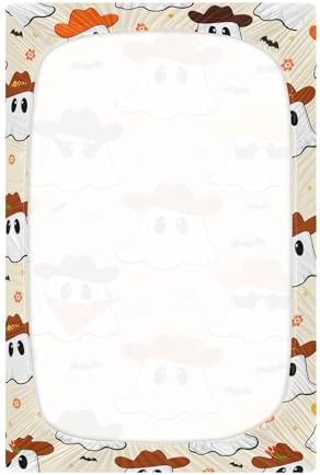 Qilmy Halloween Ghosts Fitted Crib Sheet Soft Breathable