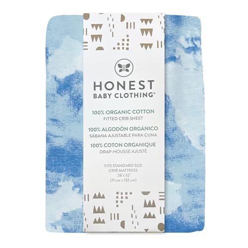 HonestBaby Organic Cotton Crib Sheet Set Heather Gray