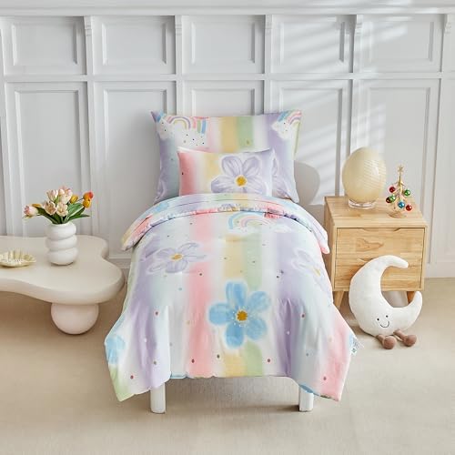 Mucalis 5 Piece Rainbow Toddler Bedding Set