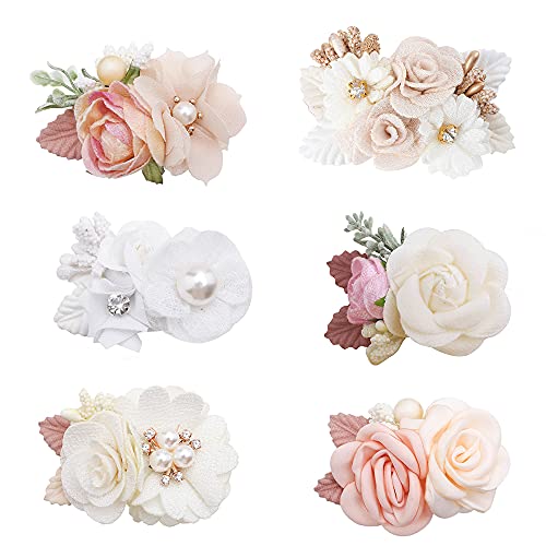 Flower Hair Clips for Baby Girls 6pcs Set