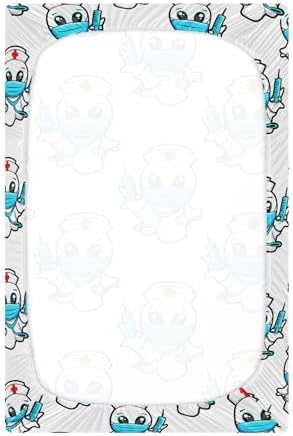 Qilmy Halloween Ghosts Crib Sheet for Baby Soft Breathable Snug Fit