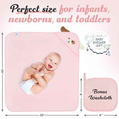 Premium Baby Towels with Hood - Ultra Soft Bamboo Viscose