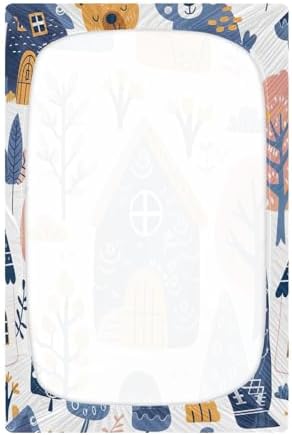 Wajiw Forest Animals Crib Sheets Soft Breathable Fitted Standard Size