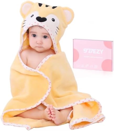 TBEZY Baby Hooded Towel Tiger Design