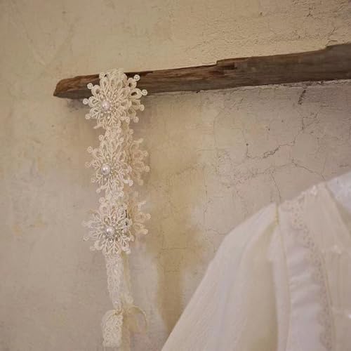 Baby Girl Headband with Bow - White Flower Crown