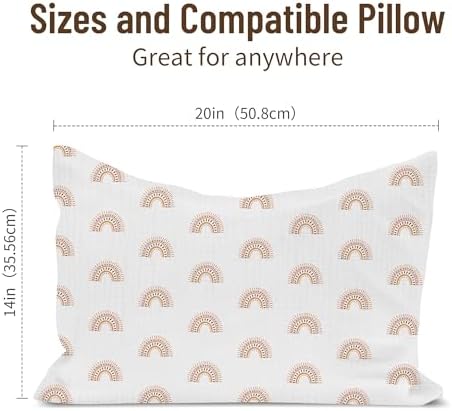 Wimist Toddler Pillowcases 2 Pack 14x20in Muslin