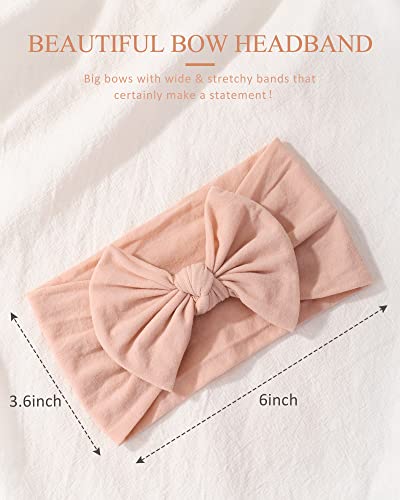 Jollybows 20pcs Nylon Headbands with Bow for Baby Girls