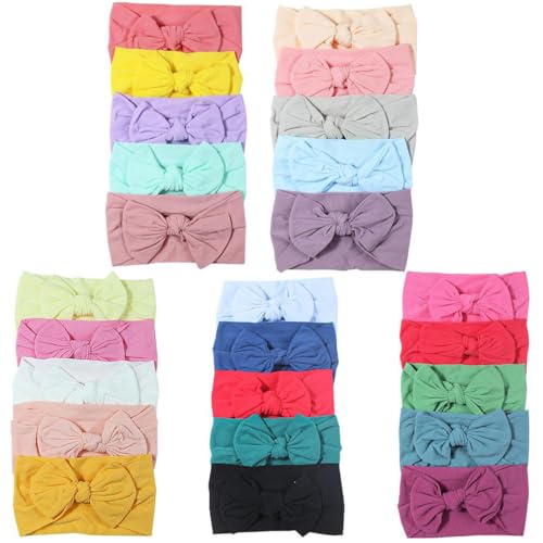 20 Pcs Baby Nylon Headbands with Bows