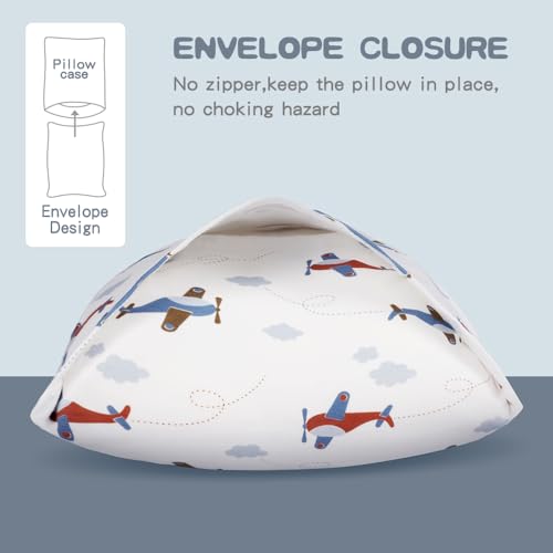 Zenssia Organic Cotton Toddler Pillowcases Pack of 2 1