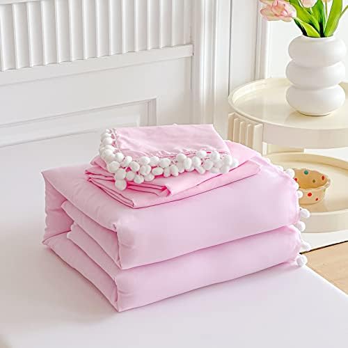 UOZZI BEDDING Toddler Bedding Set 4 Pieces Pink Boho