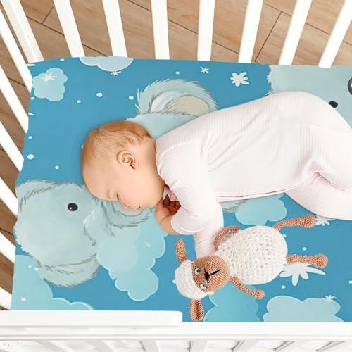 Wajiw Crib Sheets Soft Breathable Fitted for Standard Crib Mattresses
