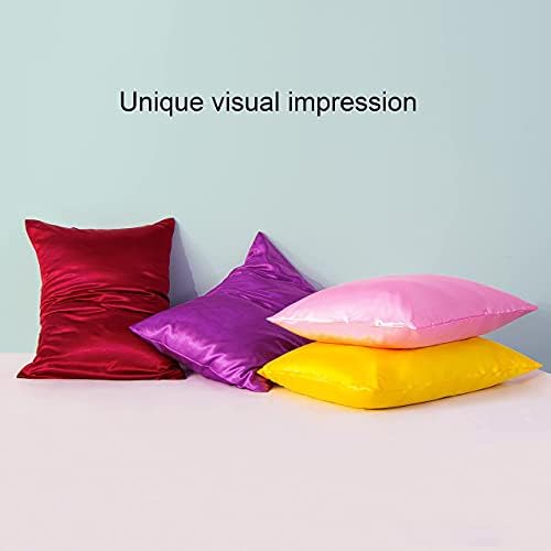 FLXXIE 2 Pack Satin Toddler Pillowcases Pink 14x20 Inches