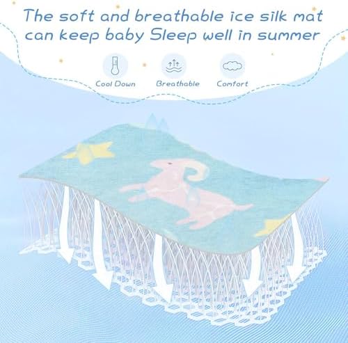 Cute Animal Cooling Baby Mattress Protector 28x52 Reusable