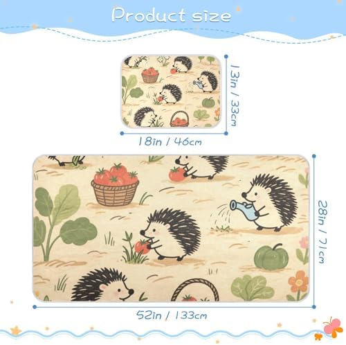 Hardworking Hedgehog Cooling Crib Mattress Pad 28x52 Reusable