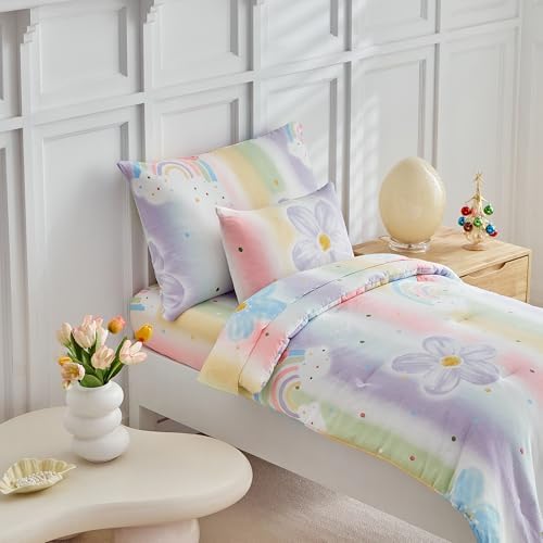 Mucalis 5 Piece Rainbow Toddler Bedding Set