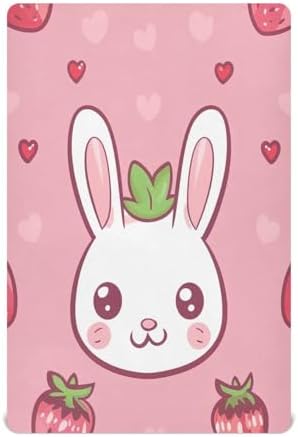 Wajiw Bunny Crib Sheets Soft Breathable Fitted