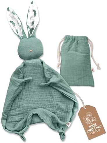 Mikito Organic Cotton Baby Muslin Lovey Bunny