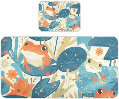 Fresh Spring Cute Frogs Cooling Baby Crib Mattress Pad 28x52