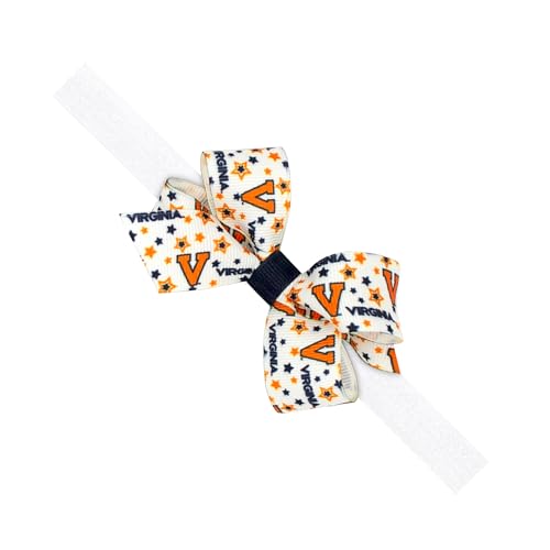 Wee Ones Virginia Cavaliers Logo Print Mini Hair Bow
