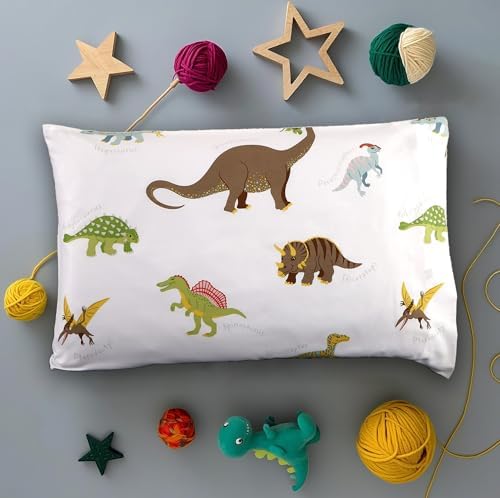 MAG 2 Pcs White Dinosaur Pillowcases 1