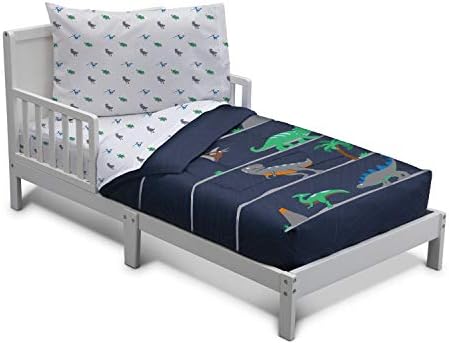Delta Children Toddler Bedding Set - Jurassic Dinosaur 4 Piece for Boys