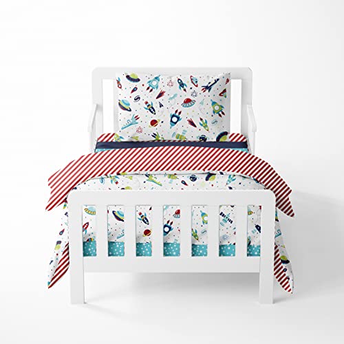 Bacati Space Multicolor Toddler Bedding Set 4 pc