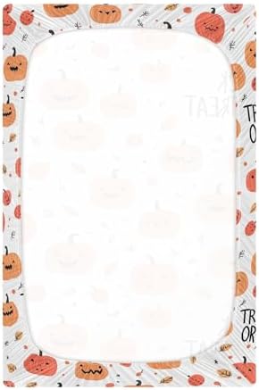 Qilmy Halloween Pattern Fitted Crib Sheet for Baby