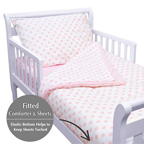 TL Care 100 Cotton Percale Toddler Bedding Set Pink