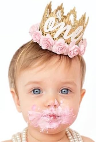 Handcrafted Flower Crown for Baby Girl 1st Birthday